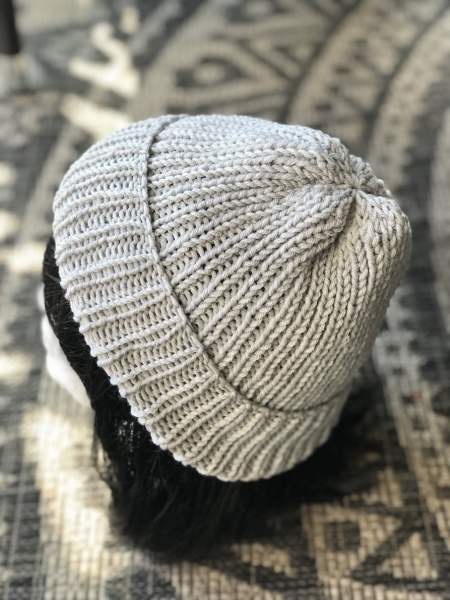 Kuschelhaube Rippstrick mit Krempe aus Öko-Merinowolle, EXP-zertifiziert, mulesing-frei